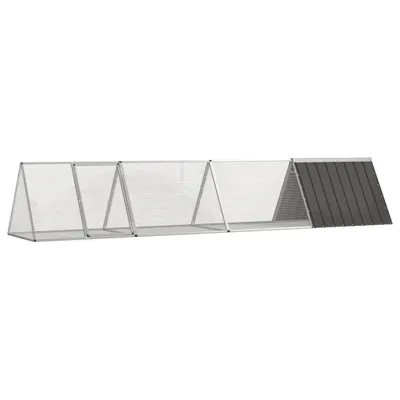Obrázek produktu pro Klec pro králíky antracitová 403,5x80,5x71 cm pozinkovaná ocel