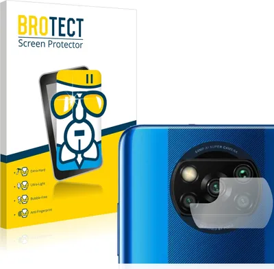 Produktbild von BROTECT Schutzglas für Xiaomi Poco X3 NFC (NUR Kameraschutz) Schutzfolie Panzer Folie Glas Display Schutz klar