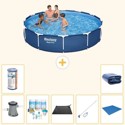 Zdjęcie produktu dla Basen stalowy Bestway Steel Pro, okrągły - 366x76 cm - 8 elementów, model S21600