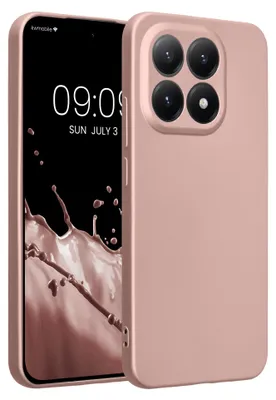 Produktbild von kwmobile Handyhülle für Xiaomi 15T Hülle - weiche Silikon Case metallisch schimmernd - Schutzhülle Cover - Metallic Rosegold