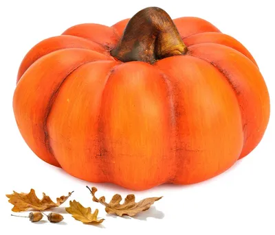 Produktbild von Kürbis orange aus Ton, 16 cm als Herbst & Halloween Deko