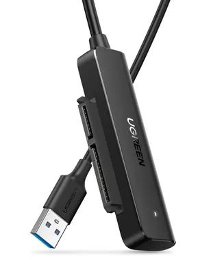 Produktbild von Ugreen Adapter 2,5'' SATA III 3.0 HDD SSD - USB 3.2 Gen 1 (SuperSpeed USB 5 Gbps) schwarz (70609 CM321)