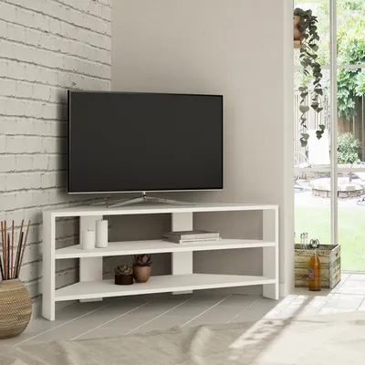 Produktbild von Skye Decor, Thales- Thales Corner HMS, Weiß, TV-Schränke, 45x114x36 cm, 100% Melaminbeschichtete Partikelplatte