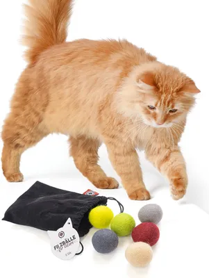 Produktbild von Filzbälle Katzenspielzeug · Kugeln Ø 3 cm · 6 Stück