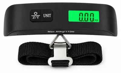 Image de Balance électronique numérique pour bagages, capacité de 50 kg, avec fonction de tare et de mesure de la température
