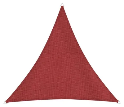 Produktbild von Sonnensegel Dreieck, 3x3x3m, rot, wasserabweisend