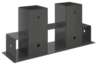 Immagine prodotto di vidaXL Supporti per cataste di legna, 12 pezzi, antracite, 34 x 10 x 15 cm, acciaio