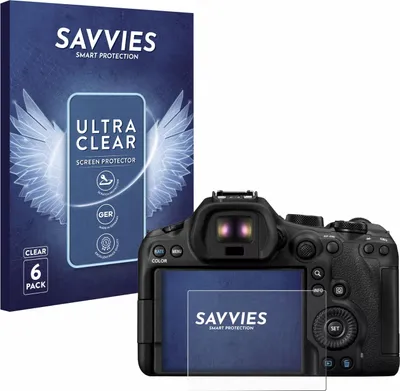 Produktbild von 6x Für Canon EOS R6 Mark III Schutzfolie Savvies Displayschutz Display Schutz Folie Klar Transparent