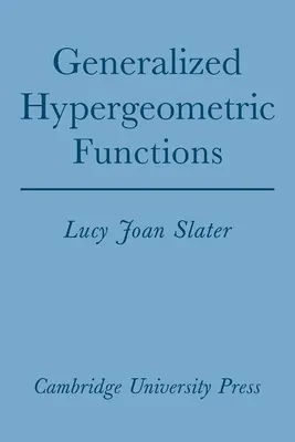 Produktbild von Generalized Hypergeometric Functions