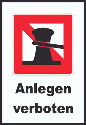 Produktbild von Anlegen verboten Schild A3 (297x420mm)