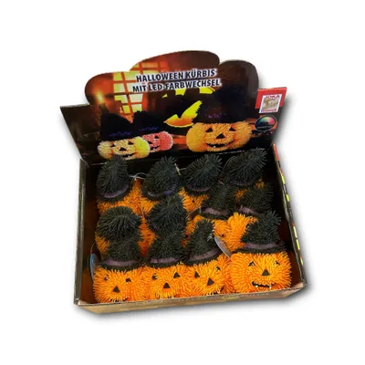 Produktbild von LED Zottelfigur Kürbis