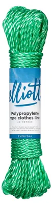 Wäscheleine 20 m, Polypropylen, wetterfest, grün