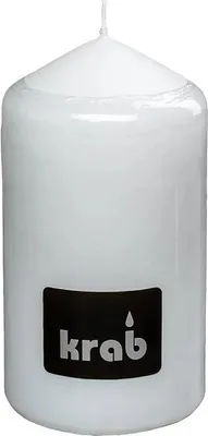 Zdjęcie produktu dla Crab - świeca cylindryczna 60 × 110 mm, biała