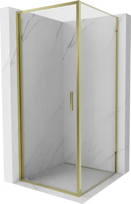 Image de Mexen Exo cabine de douche 70 x 70 cm, transparente, or - 817-070-070-50-00
