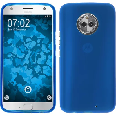 Produktbild von PhoneNatic Case kompatibel mit Lenovo Moto X4 - blau Silikon Hülle matt Cover