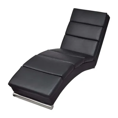 Image de Chaise longue Noir Similicuir