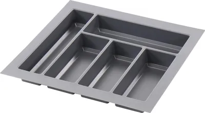 Produktbild von Agoform Besteckeinsatz Classico kürzbar 440x440x50,5mm, Kunststoff schiefergrau