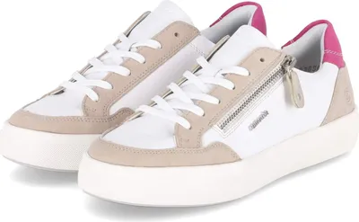 Produktbild von Remonte Damen Low Sneaker Weiß Beige Glattleder Größe: 39