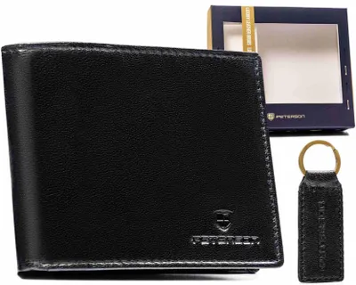 Image de Peterson Coffret cadeau pour homme avec portefeuille et porte-clés Hatgus noir Taille unique