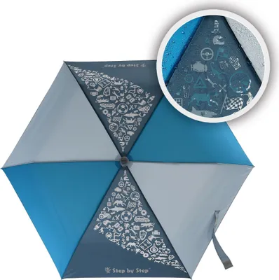 Immagine prodotto di Step by Step ombrello tascabile ombrello Magic Rain Effect Umbrella Blue
