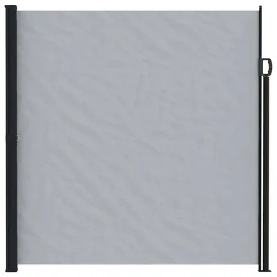 Zdjęcie produktu dla Wysuwana markiza boczna – osłona przeciwsłoneczna do ogrodu, tarasu i balkonu – 600x220 cm, PVC – wodoodporna – odporna na promieniowanie UV – rama stalowa – jasnoszara
