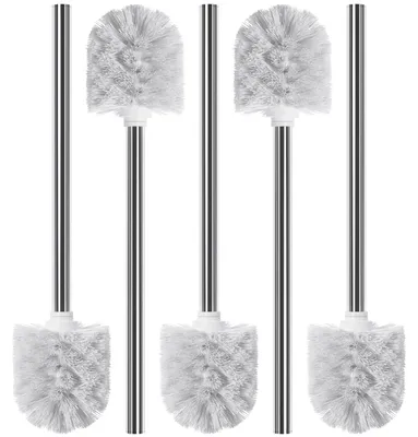 Immagine prodotto di Omgoods - Spazzolino per WC in acciaio inossidabile - Testine di ricambio - Set da 5
