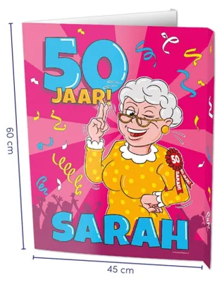 Immagine prodotto di Paperdreams Insegne per finestre - Sarah 50 anni
