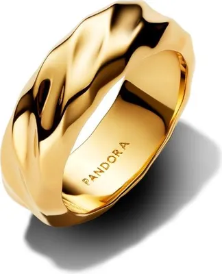 Produktbild von Pandora Ring Damen Breites Band Gewellt 14K Vergoldet 163886C00 Gr. 48