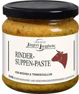 Produktbild von Jürgen Langbein Rinder-Suppen-Paste 400 G Glas  Glutenfrei Lactosefrei
