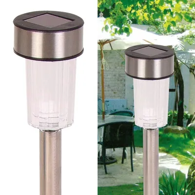 Produktbild von Solar-Gartenleuchten aus Edelstahl 10er-Set Solarlampe Gartenlampe Außenleuchte
