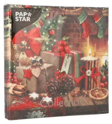 Obrázek produktu pro Papstar Útulné vánoční třívrstvé ubrousky 33x33cm 20 kusů