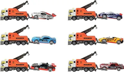 Produktbild von Speedzone D/C Abschleppwagen mit PKW 6fach sortiert