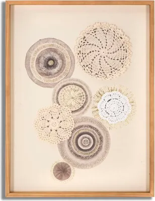 Image de Mauro Ferretti horloge murale feuille de bois marron noir 60x2 cm
