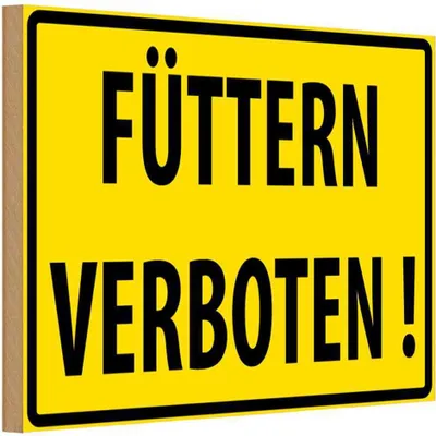 Produktbild von vianmo Holzschild 12x18 cm Füttern Verboten Straßenschild