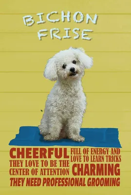Produktbild von vianmo Holzschild 30x20 cm Hund Bichon Frise cheerful Tier Haustier