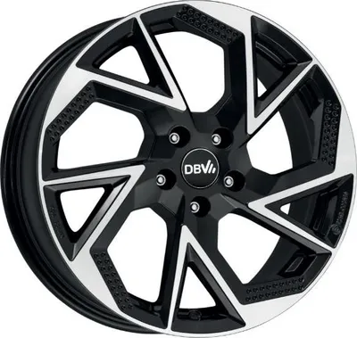 Produktbild von 18 Zoll Alufelge DBV NAPOLI AP DARK 7,0x18 5/114,3 ET45 schwarz glänzend, front poliert Felge