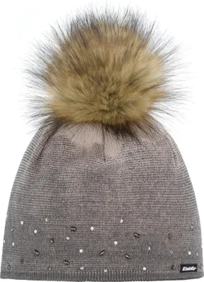 Produktbild von Eisbär Dip Dye Lux Crystal Mütze für Damen mit Bommel, Farbe:Braun
