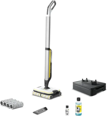 Zdjęcie produktu dla Kärcher FC 7 SIGNATURE LINE, Elektryczna miotła, Bez worka, Czarny, Biały, Żółty, 0,4 l, 0,2 l, Mokry