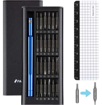 Productafbeelding van Precisie schroevenset, 50-delig, blauw, voor elektronische reparaties