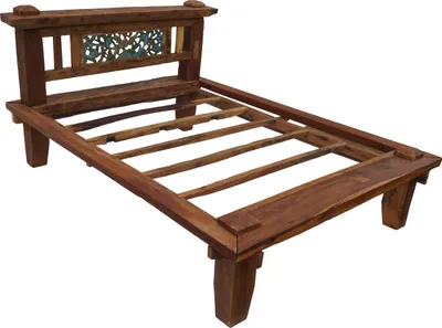 Produktbild von Doppelbett `Java` - Modell 2, Braun, Holz, 120*182*250 cm, Betten