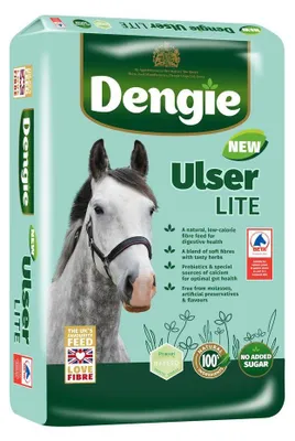 Produktbild von Dengie Ulser Lite Pferdefutter Futterstroh niedrigkalorisch für Pferde mit empfindlichem Magen und Neigung zu Übergewicht 20 kg