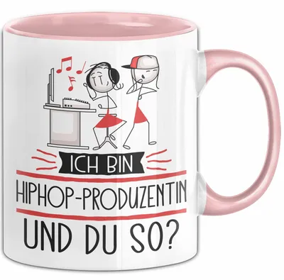 Produktbild von Hiphop-Produzentin Tasse Geschenk Ich Bin Hiphop-Produzentin Und Du So Geschenkidee Lustiger Spruch Becher (Rosa)