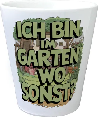Produktbild von Im Garten, wo sonst? Blumentopf Gartenszene