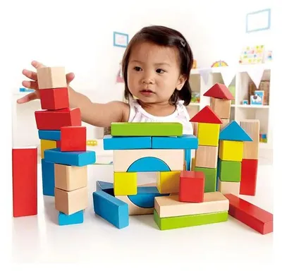 Produktbild von Hape Early Explorer Bunte Holzbausteine, E0409