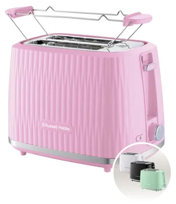 Produktbild von Russell Hobbs Toaster Eden Himbeere, 2-Scheiben, mit Brötchenaufsatz