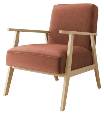 Produktbild von MIRJAN24 Sessel Runoya, Wohnzimmersessel vom Hersteller, Vintage Relaxsessel, Polstersessel (Farbe: Magic Velvet 2258)