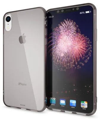 Produktbild von NALIA Handyhülle für iPhone XR, Ultra-Slim Silikon Case Cover Crystal Clear Etui Grau