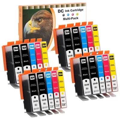 Produktbild von D&C 20x Multipack Druckerpatronen Kompatibel für HP 364 XL 364XL für HP Photosmart B110C B110E B111A B209A B209C B210A B210C B210D C309A C309G C310a C310B C310C C410B C510A C510C 5510 5512 5514 5515