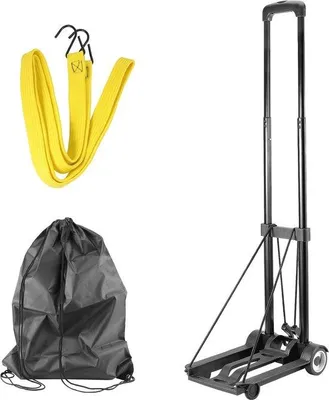 Image de Chariot de voyage - Capacité de charge de 25 kg, léger et compact - Idéal pour les voyages, les courses et les déménagements