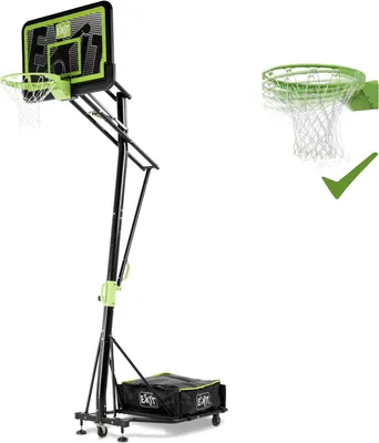 Obrázek produktu pro EXIT Galaxy přenosný basketbalový koš na kolečkách s tenkým obručem – černá edice